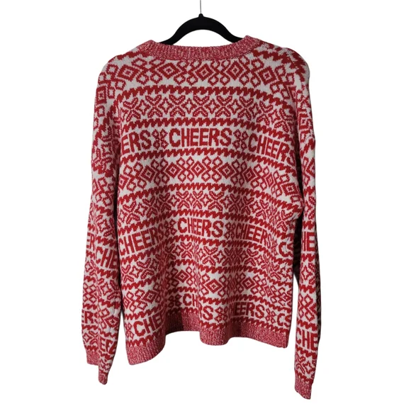 a new day Red and White Nordic Crew Neck Holiday Cheer Sweater Size XXL - Picture 4 of 6